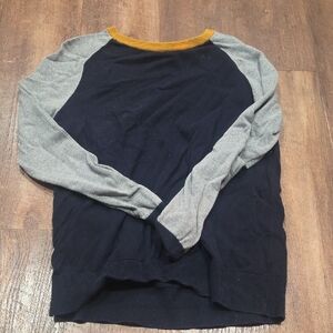 Goodfellow & Co Navy and Gray Sweater with Mustard Trim